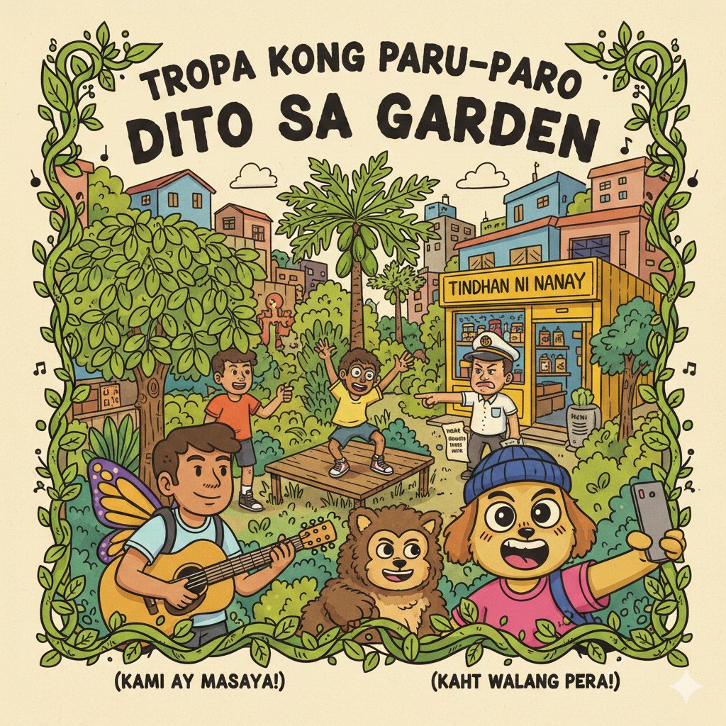 GoDaryl21845's tweet photo. Dito sa Garden, kahit walang pera, basta kasama ang tropa, solve na! 🦋🐒 Relate ka ba sa buhay-tambay? Listen to my new track ‘Dito Sa Garden’—out now! 🎧✨ #OpmNovelty #PinoyTambay #BarangayLSVibes #DitoSaGarden" https://t.co/eIPveTucZo