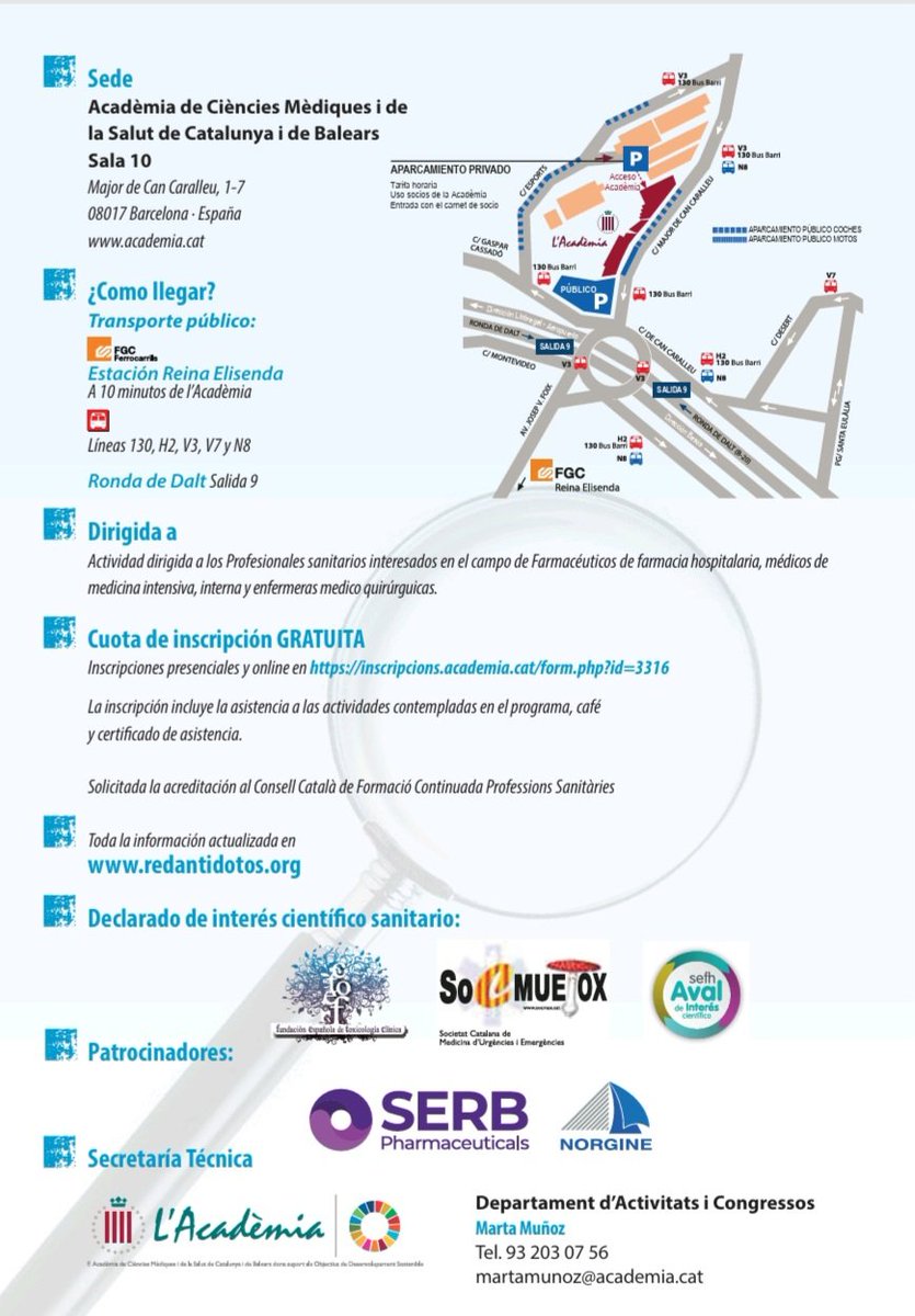 📝Ya podéis inscribiros a la IX Jornada de Antídotos que se celebrará el próximo 16 de enero.
🚨Recordad que las inscripciones son gratuitas y podéis asistir en fomato presencial o online. 
inscripcions.academia.cat/form.php?id=33…