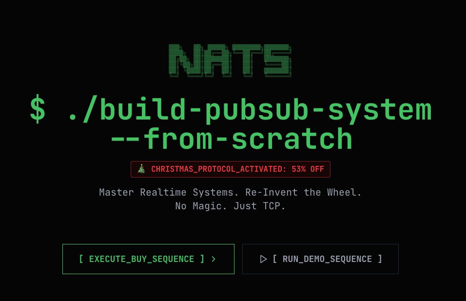 p_mbanugo's tweet image. Stop building To-Do apps. 🛑 

If you want to be a 10x programmer, reinvent the wheel. Build a Database. Build a load balancer. Build a Pub/Sub engine.  I’m launching a workshop where we build a pub/sub broker from scratch. It'll be based on core @nats_io protocol.

Christmas…