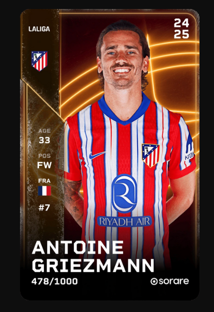 🎁 GIVEAWAY SORARE

Une carte de Antoine Griezmann à gagner !

Pour participer : 
- Ton pseudo Sorare en commentaire
- RT ce post 

TAS le 27/12
