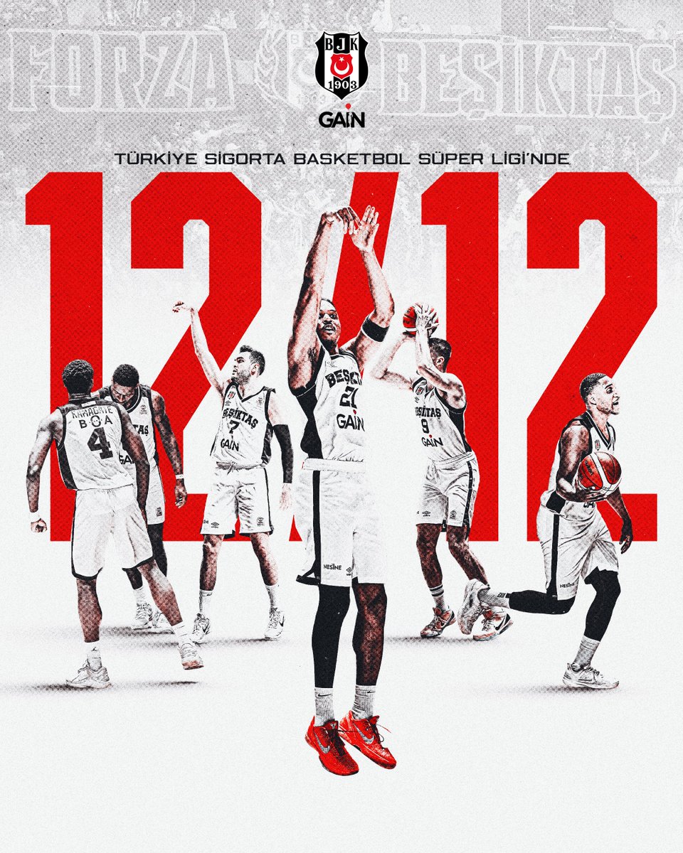 BJK_Basketbol's tweet photo. 🔥 YENİ REKOR 🔥

@basketsuperligi sezona başlangıç kulüp rekorumuzu 1️⃣2️⃣'de 1️⃣2️⃣ ile güncelledik. 💪 https://t.co/H1lX4h49ez