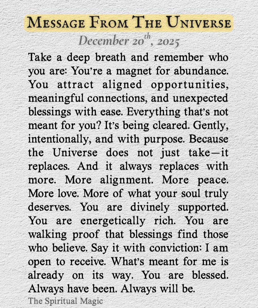 Message from the universe ✨️