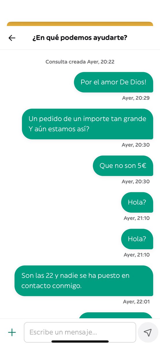 BlueRainLand's tweet photo. @Glovo_ES @glovo hola.
Ayer realicé un pedido que nunca llegó pero que figura como entregado.
Llevo desde ayer reclamando y nadie me hace caso.
ME HAN ROBADO?
Me parece lamentable que se haya entregado a otra persona sin asegurarse que era yo…
Quien ha pagado soy yo. https://t.co/DsRw9tKb7P