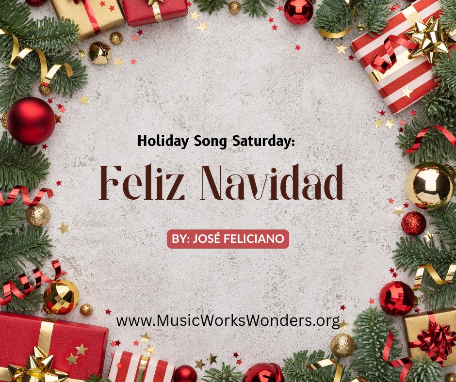 MusicWorksPA's tweet photo. Holiday Song Saturday: Feliz Navidad
By: Jose Feliciano

#musicworkswonders #musicworks #musictherapy #musictherapist #thepowerofmusic https://t.co/3lBDBVrSHG
