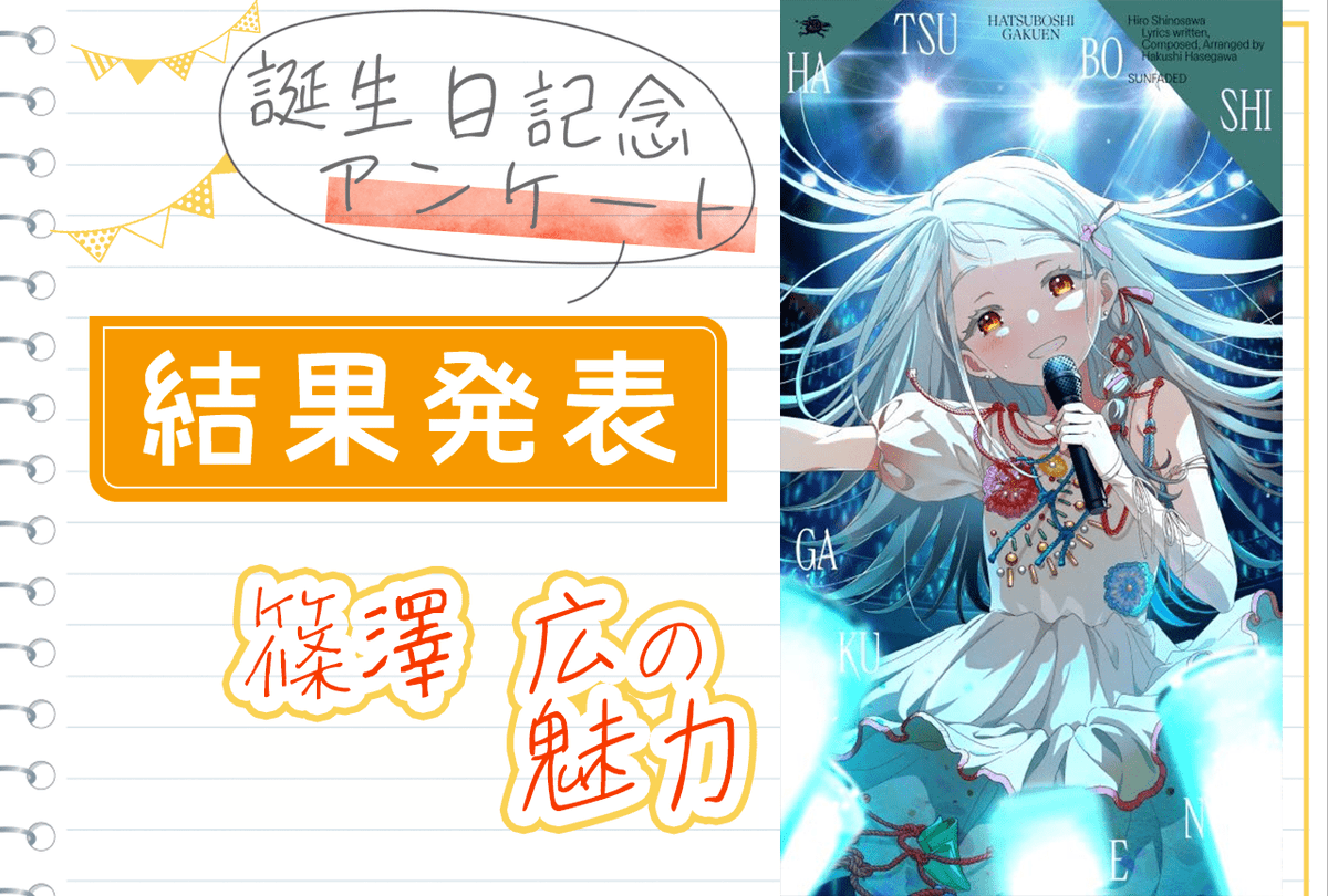 学園アイドルマスター』篠澤 広（CV：#川村玲奈）の誕生日アンケート