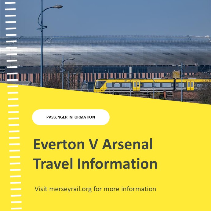 merseyrail's tweet image. Train services are expected to be very busy on Saturday 20 December, between 18:00 – 20:00 and 22:00 – 23:30, due to the Everton F.C. home game at Hill Dickinson Stadium, please allow more time for your journey.

More information - merseyrail.org/everton-v-arse…