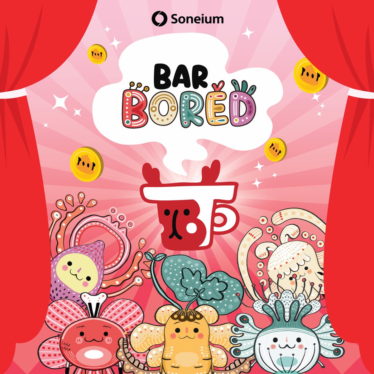 🚨 Get ready to ditch the boredom! 🚨

Bored Town is thrilled to announce Bar Bored, an all-new, whimsical onchain game launching soon on @Soneium !

Forget Rock-Paper-Scissors. This is the 5-Food Group Showdown where the fantasy sprites of Energy, Strength, Shield, Rapid, and