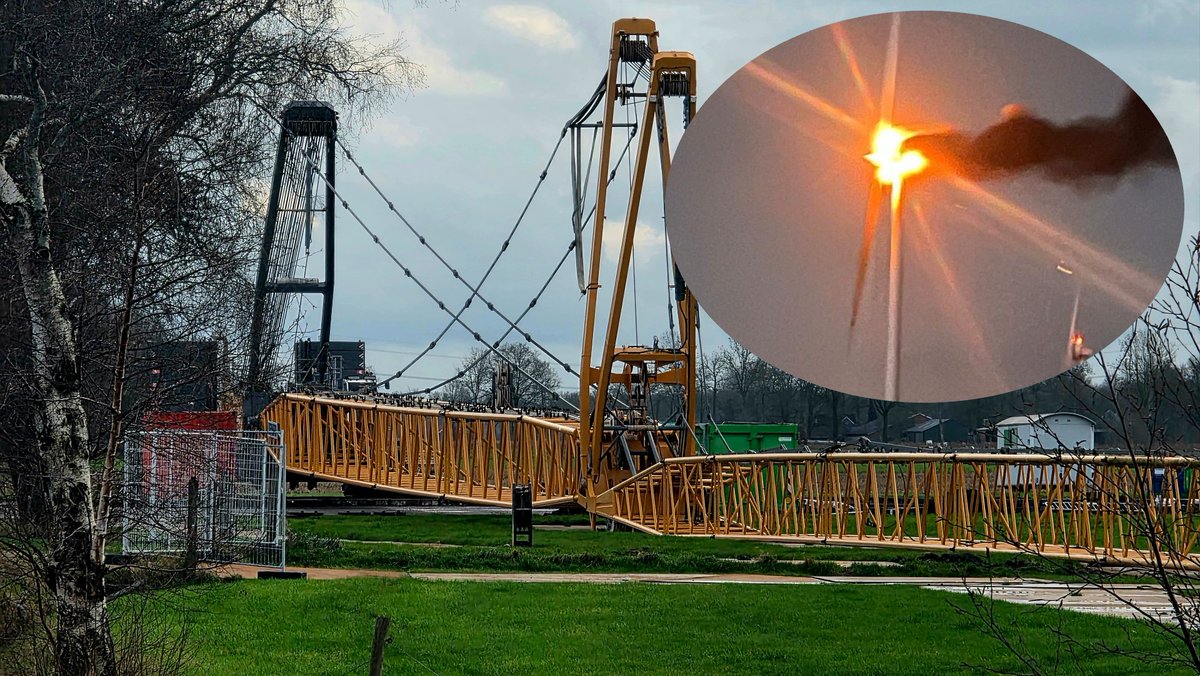Brand in windturbine in Nieuwleusen