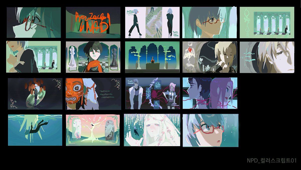 woop_63's tweet image. [Project NPD]  
컬러스크립트 작업물 입니다.
색감의 흐름을 신경쓰며 설계하였습니다.