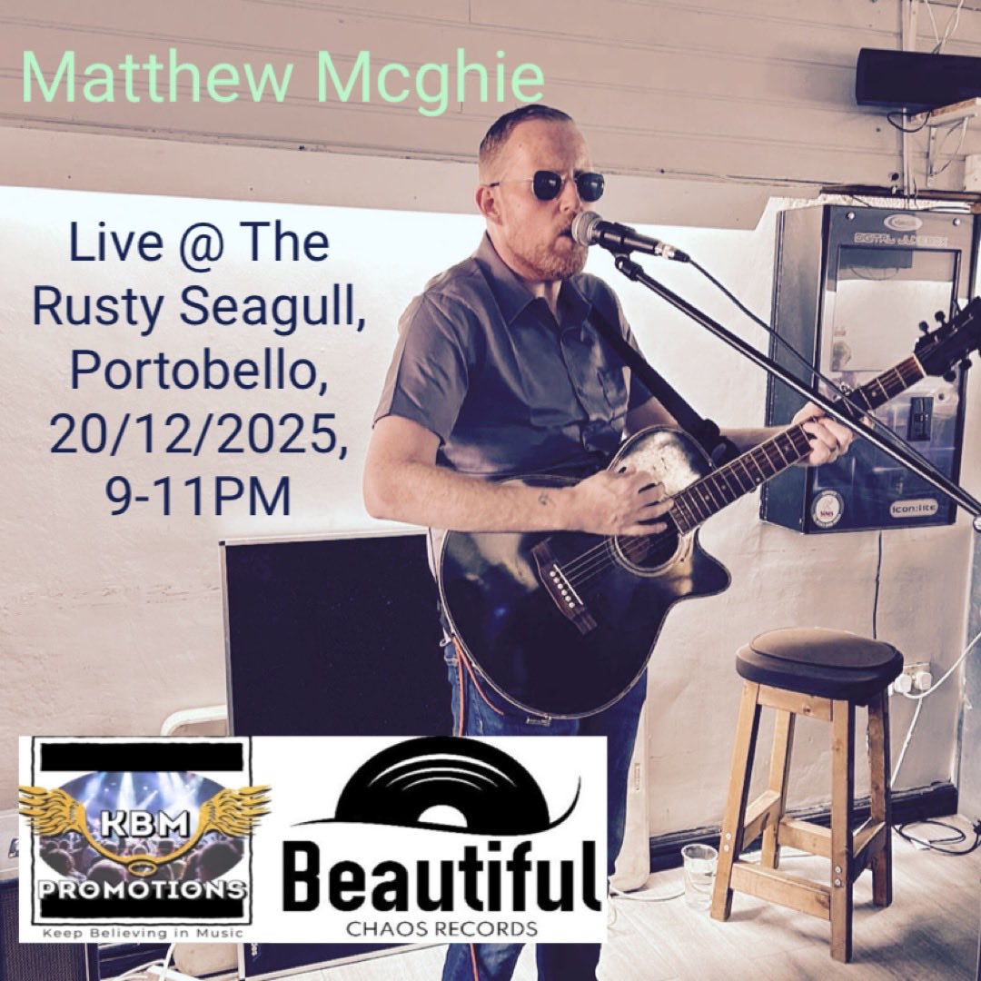 Will be live at The Rusty Seagull in Portobello this evening from 9pm. Buzzing for another Saturday night gig 🎸

M M 🎸 x 

Winton Brewery
KBM Promotions
Beautiful Chaos Records