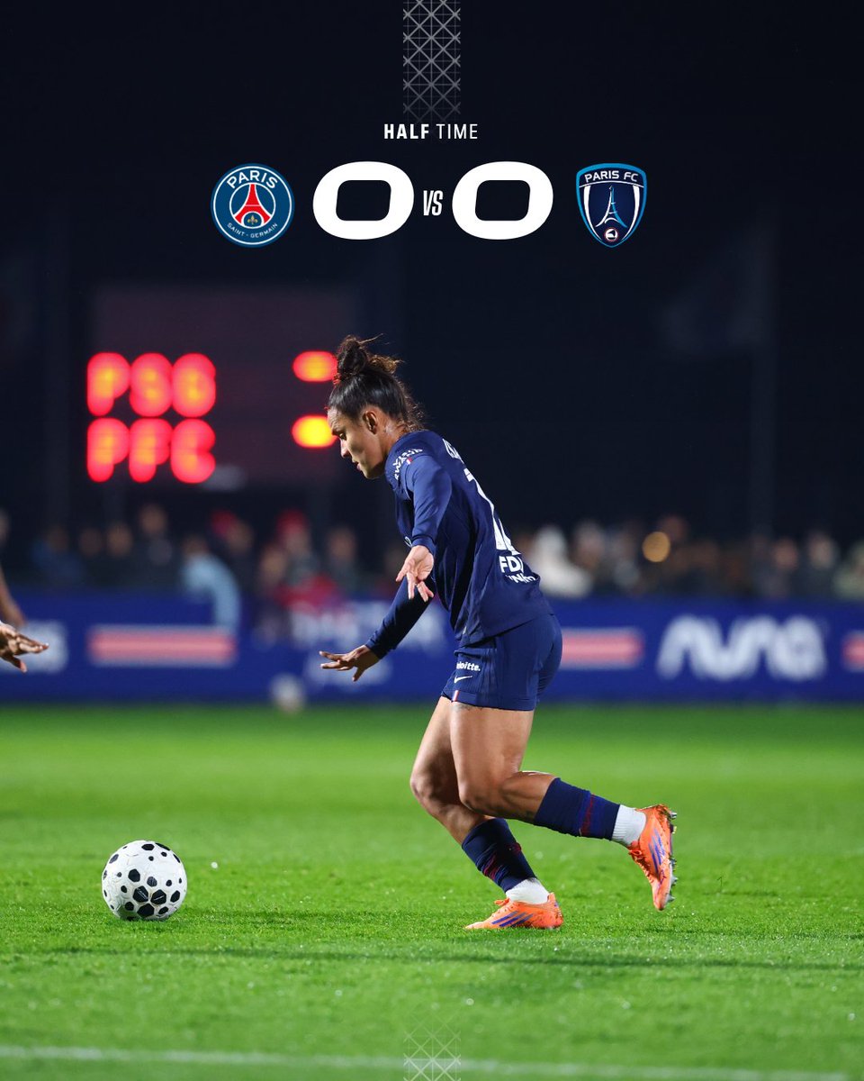 ⏱️ 45’ I ⏸️ Score vierge à la pause. 

#PSGPFC 0-0 I #ArkemaPL