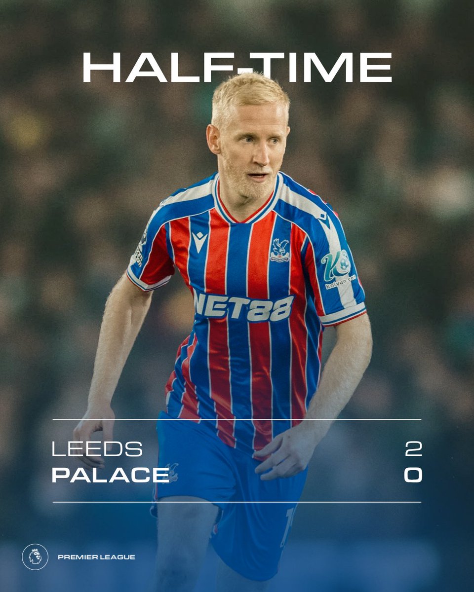 CPFC's tweet image. Behind at the break.