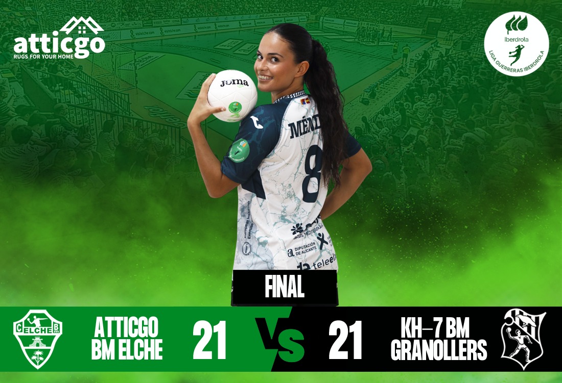 El <a href="/cbm_elche/">Atticgo Balonmano Elche</a> fue capaz de rescatar un punto tras empatar a 21 goles con el <a href="/BMGranollers/">BM Granollers</a>. Las ilicitanas perdían de tres tantos, pero nunca dejaron de creer y al menos evitaron la derrota. <a href="/RocamoraJoaquin/">Joaquin Rocamora</a> #Elche #Elx <a href="/RFEBalonmano/">RFEBalonmano</a>