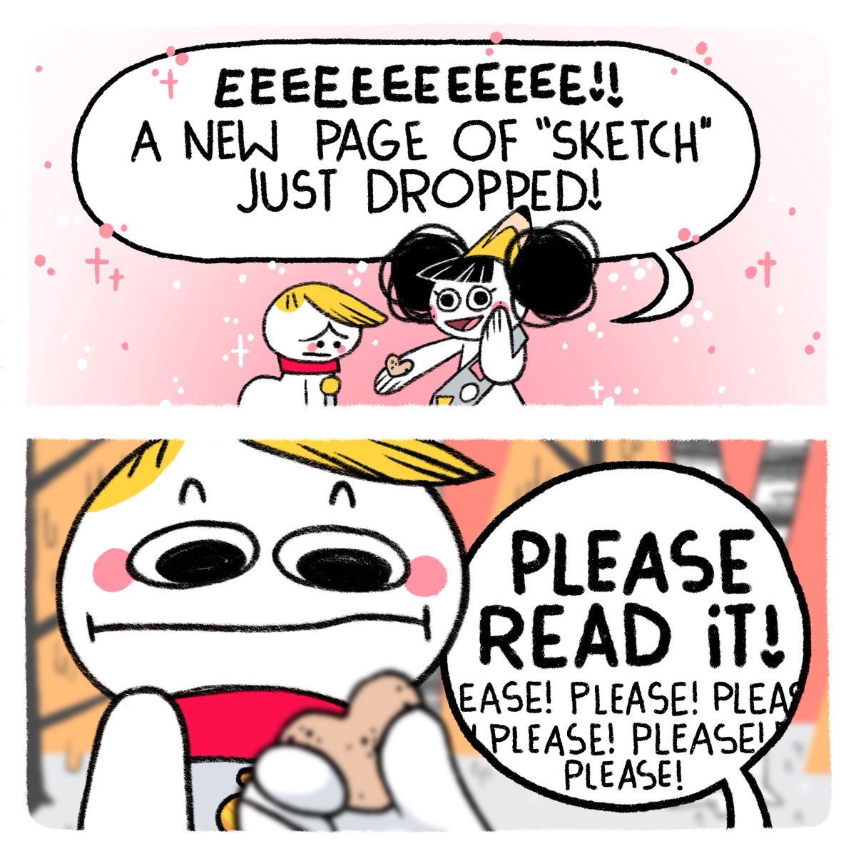 You should read my comic <a href="/SketchScouts/">✏️ Sketch Scouts ✏️</a> on <a href="/webtoonofficial/">WEBTOON</a> or not or whatever. Please. Or don't. But please do.