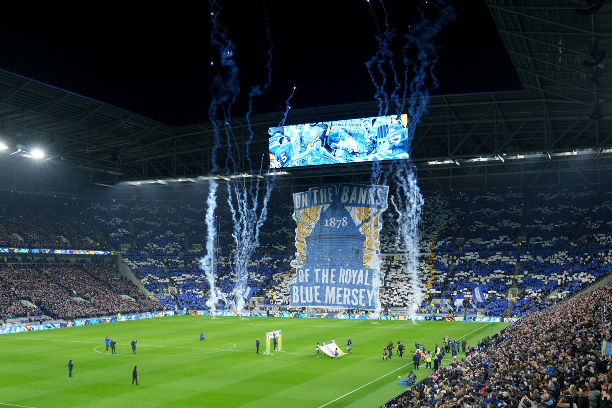 Everton's tweet image. On the banks of the Royal Blue Mersey! 💙

@The1878s 👏