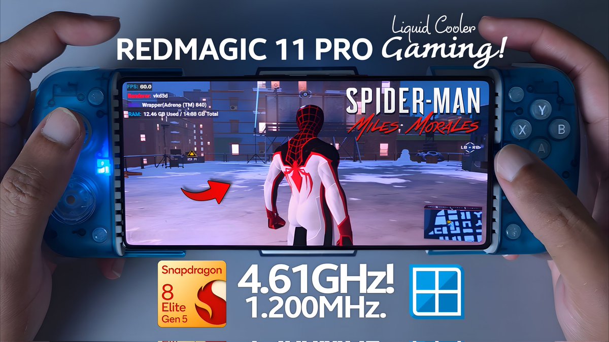 Video inédito no YouTube, Marvel's Spiderman miles morales rodando off-line chegando a 60 fps, e gráficos em 1920x1080p no Melhor celular do mundo! REDMAGIC 11 PRO 
<a href="/mobilegamerbr/">Mobile Gamer BR</a> <a href="/Fiaspo/">Fiaspo</a> <a href="/flowgamespdc/">Flow Games</a>
youtu.be/rqofeQ13fvk?si…