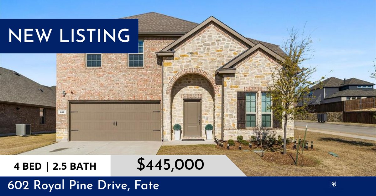 dhcb's tweet image. 📍 New Listing 📍 Take a look at this fantastic new property that just hit the market located at 602 Royal Pine Drive in Fate. Reach out here or at (214) 535-7858 for more information!

Listed by Dee Evans

Debbie Holla... dholland.cbapex.com/showcase/602-r…