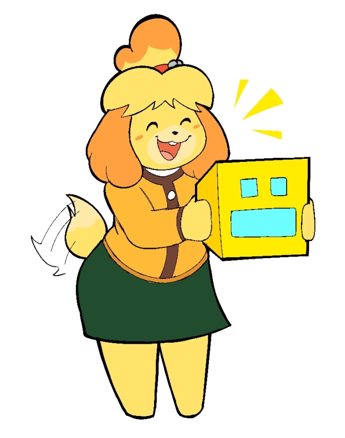 redraw of a thing i drew 2 years ago when that geometry dash update released a day before isabelle's birthday