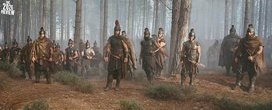 DanDavisWrites's tweet image. Every single design in this film we seen so far is grey and boring and they're wearing trousers. 

Agamemnon's costume is obviously not remotely historically accurate at all and the armour doesn't even look like a real material that exists. But it's also the only design that's…