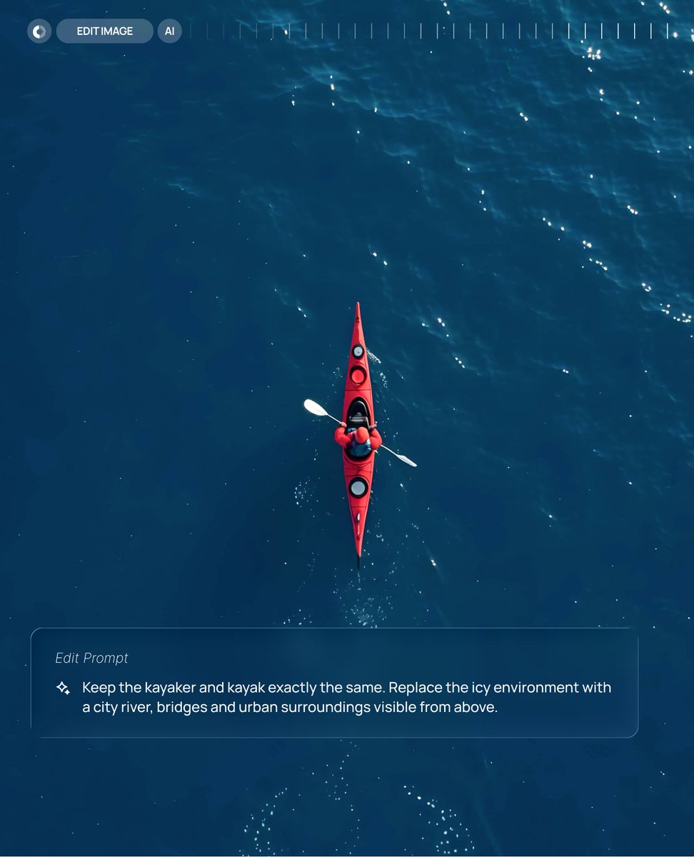 gleemaistudio's tweet photo. One kayak. Endless worlds. 🌊🛶
Same prompt, different perspectives.
Swipe to explore.

#gleemstudio #aiart #promptdesign #prompting #visualexploration #aestheticvisuals #cooltones #digitalnature #aiinspiration https://t.co/TfMDQU8I1T