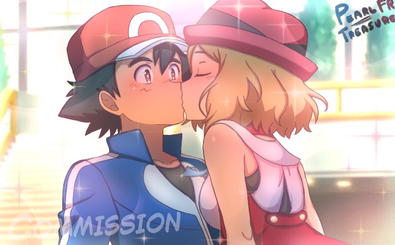 Here’s an amazing artwork that I’m so proud to show!! Thank you for 500 followers too! 💙❤️

Art by <a href="/PearlTreasureFR/">Pearl's Treasure</a> 

#amourshipping #satosere #サトセレ