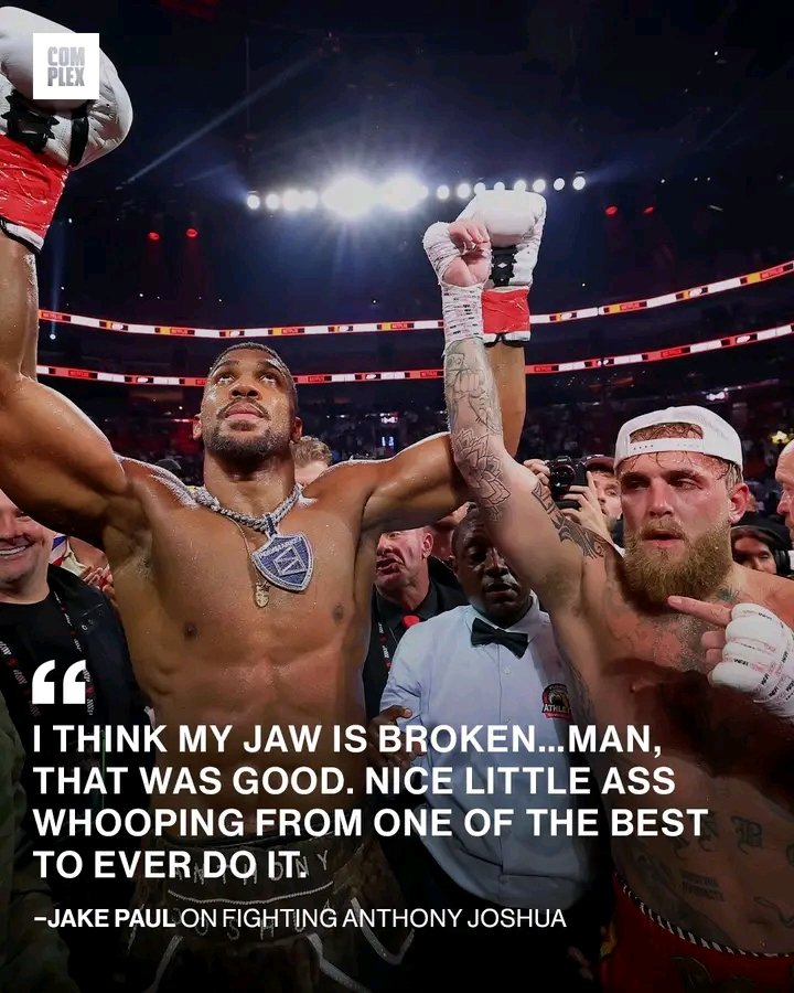 StephenAwoo's tweet image. Jake Paul gives his props to Anthony Joshua 🔥