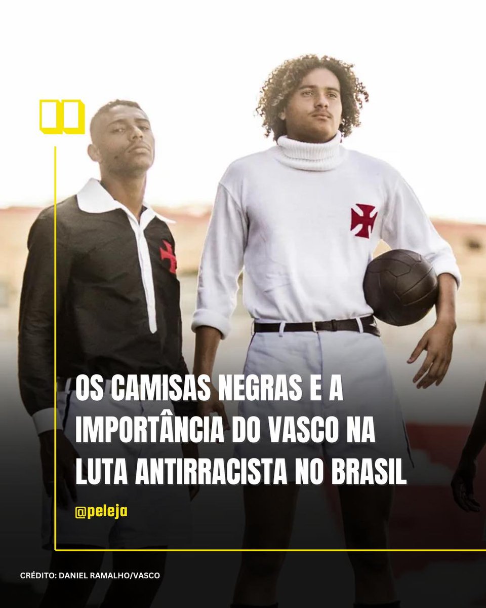 PELEJA's tweet image. No início da década de 1920, quando o futebol carioca seguia regras sociais rígidas, um time recém-chegado da zona norte começou a chamar atenção nos estádios. O Club de Regatas Vasco da Gama colocava em campo jogadores que vinham de realidades ignoradas pelos clubes da zona sul.…