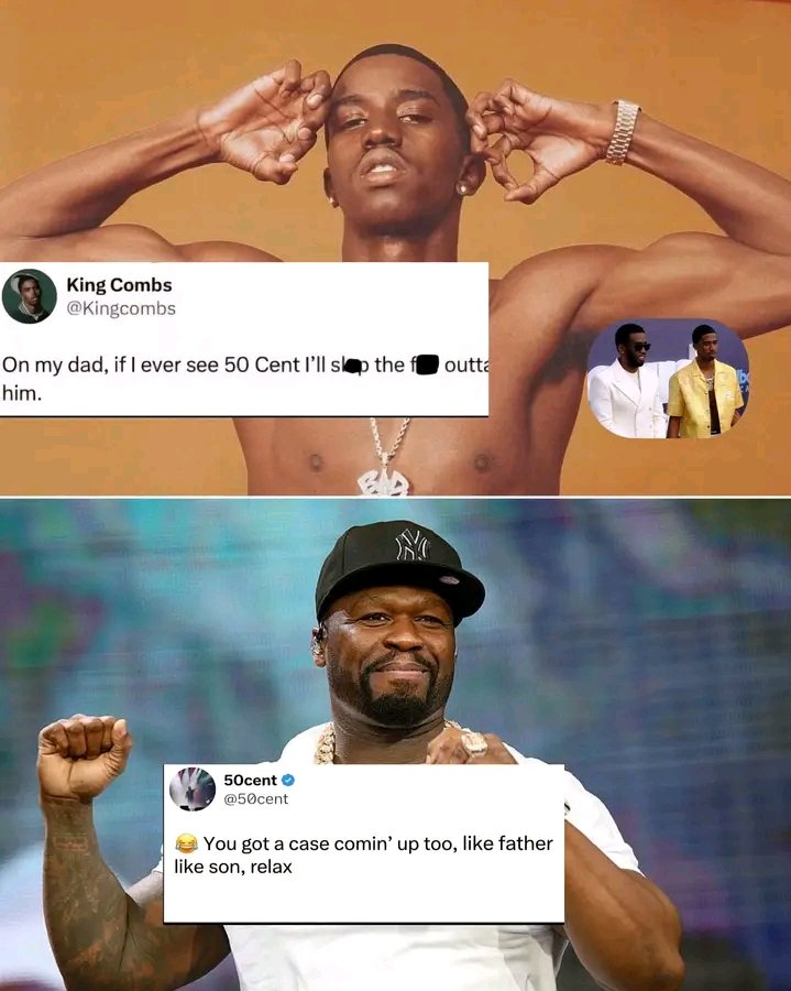 StephenAwoo's tweet image. 50 Cent and Diddy's son get into an online dispute, this won't end well 

#Hollywood #diddy #50cent #kingcombs