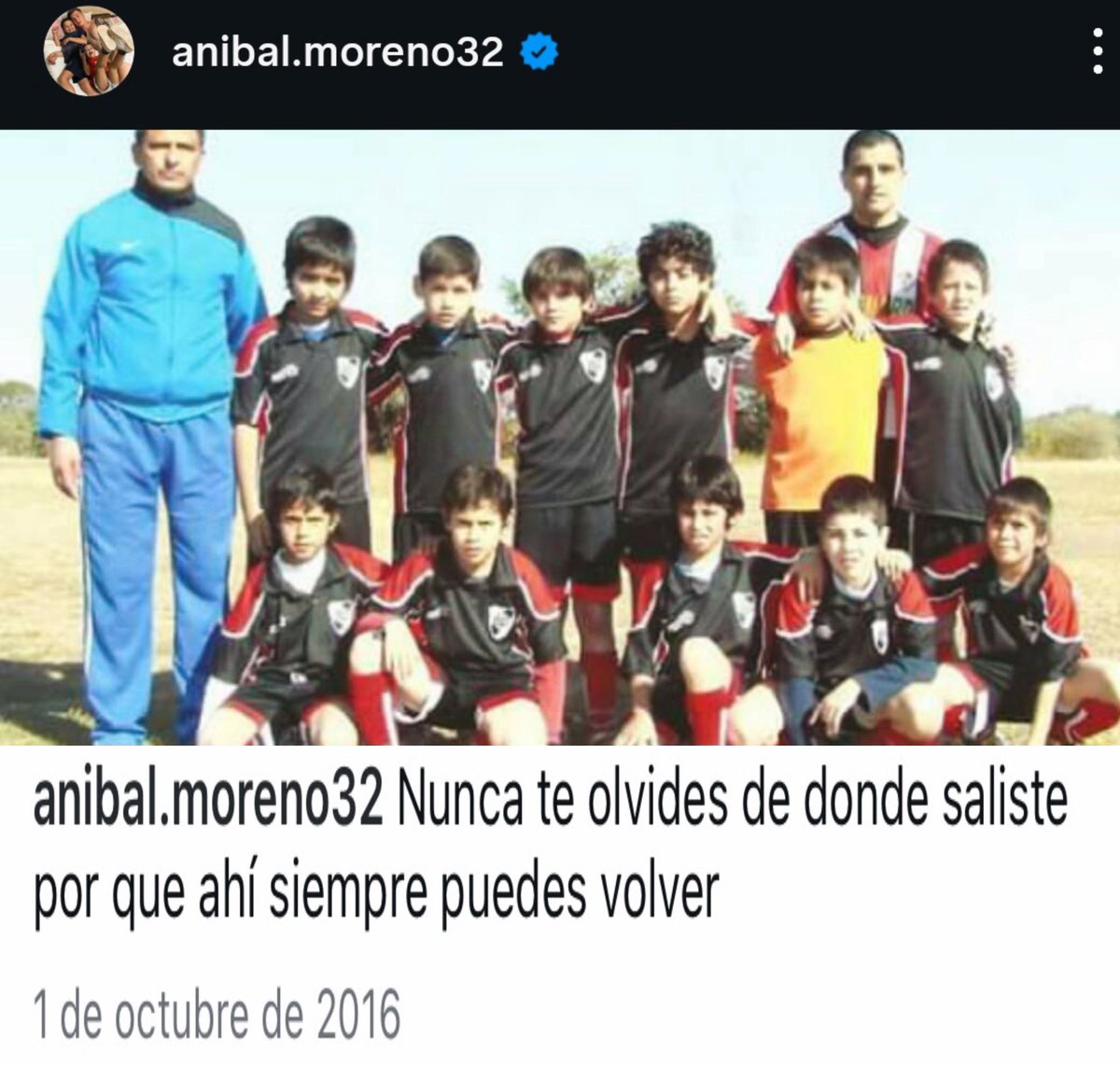 Ya es hora de que Aníbal Ismael Moreno vuelva a ponerse la camiseta de River Plate.