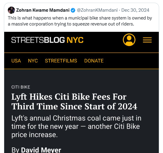 queenoftheclick's tweet photo. Last December, @ZohranKMandami wrote this tweet about Lyft.
Why did Senator Andrew Gounardes praise 48 Citibike bike stations being put in #BayRidge?
Justin Brannan and Kayla Santomauro were happy to add more Citibikes, even when residents objected to the #oversaturation. https://t.co/knR7H0AEYZ