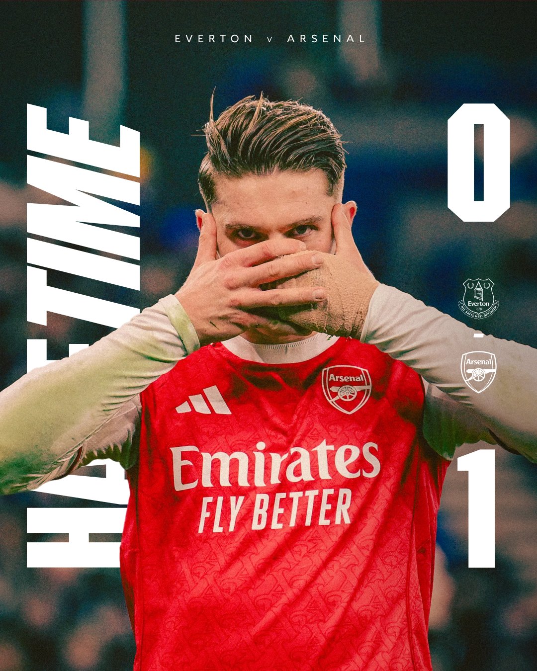 Half-time: Everton 0-1 Arsenal