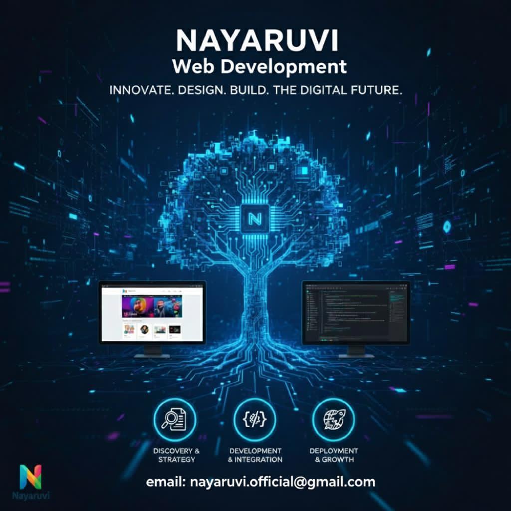 Nayaruvi_'s tweet image. From strategy to deployment, we build web solutions that grow with your business.
🌐 NAYARUVI Web Development
#WebDevelopment
#WebsiteDesign
#FullStackDevelopment
#DigitalTransformation
#TechInnovation
#SoftwareDevelopment
#StartupIndia
#BusinessGrowth
#WebDesign