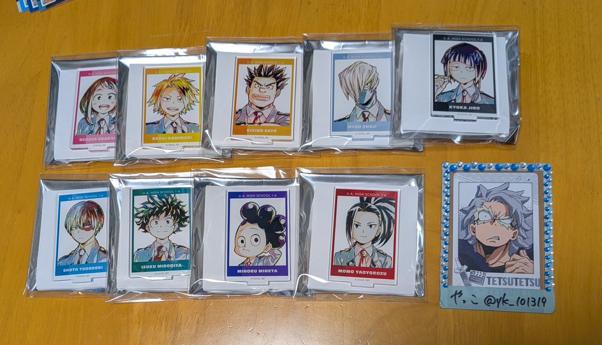 yk_101319's tweet photo. 【交換 譲渡】 僕のヒーローアカデミア  ヒロアカ 缶バッジ アクスタ スナップマイド アニメイト特典

譲 画像のもの 定価+送料
求 同異種 瀬呂範太
>異種 鉄哲徹鐵 (交換のみ)
〜定価+送料
特典〜200円 ビッくらポン〜500円
↓ https://t.co/dWW0GZDmHN