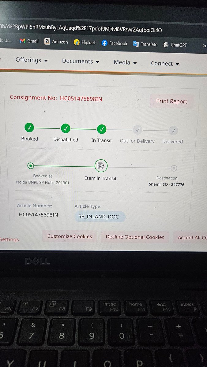 AnuragPanditt's tweet photo. @PostOfficeIndia 
@PMOIndia
@myogioffice
it is very shameful and painful for postal department,the article no HC051475898IN booked 12th of December. It should come to Shamli with  PIN 247776 ,but in place of coming Shamli it has been sent to Srinagar at 20th December 2025. https://t.co/SHe9IsjSDf