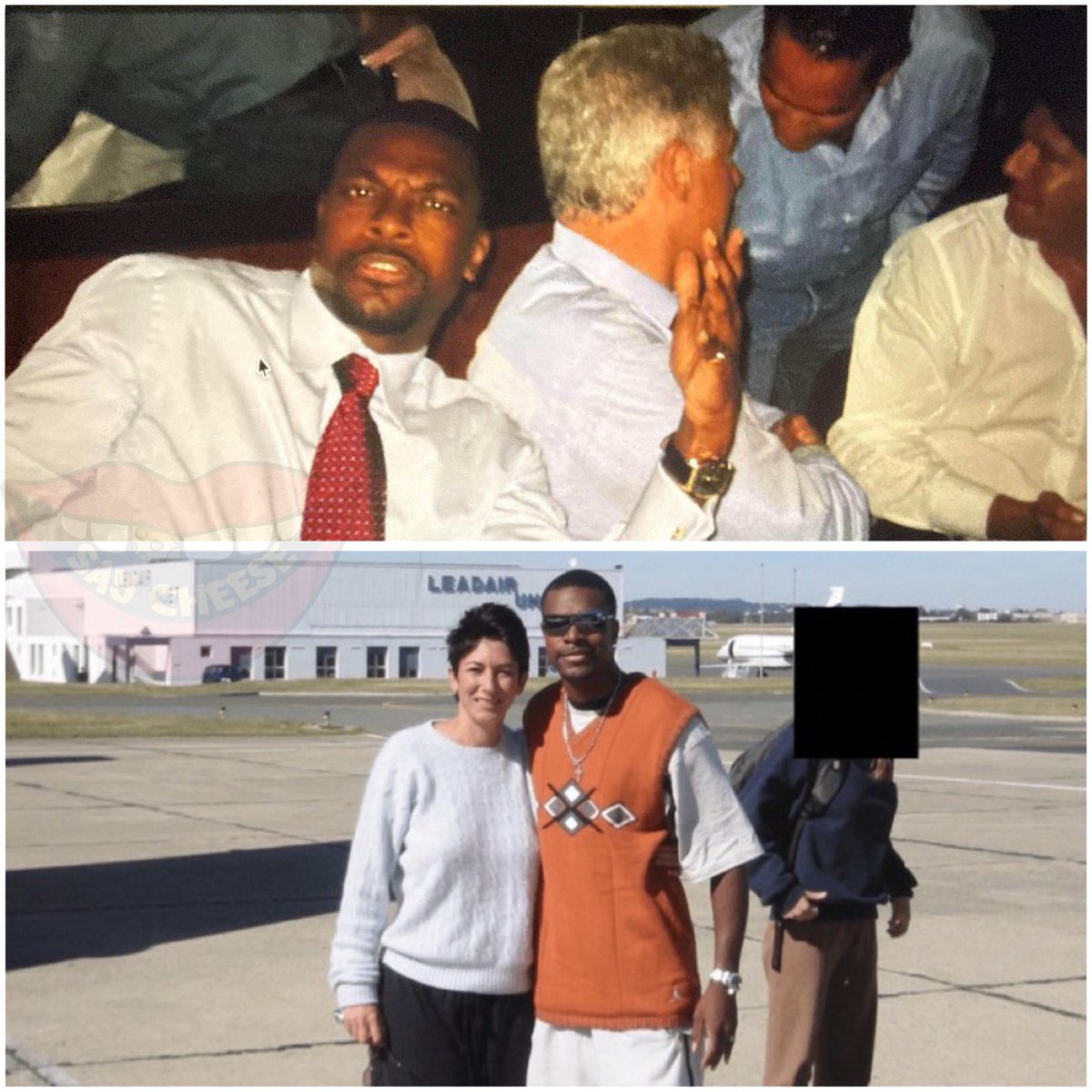 SaycheeseDGTL's tweet image. Chris Tucker revealed to be in the Epstein files in pictures with Bill Clinton and Ghislaine Maxwell