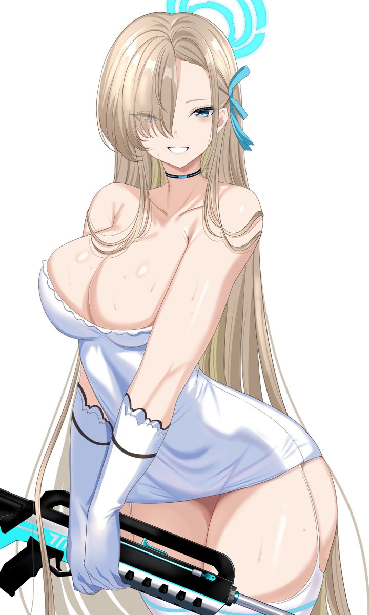 #一之瀬アスナ #ブルアカ #BlueArchive 
色を塗りました。 