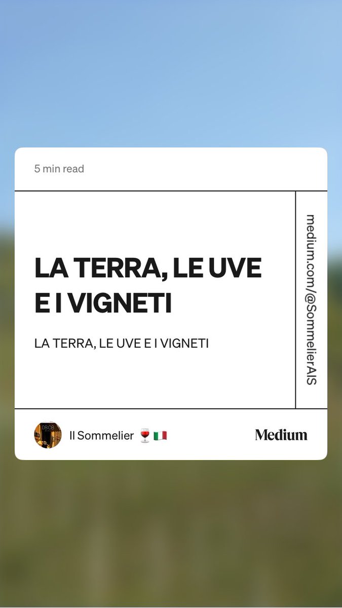 “LA TERRA, LE UVE E I VIGNETI” 

#fiuli #vino #unesco #ribolla #schioppettino #pignolo  medium.com/@SommelierAIS/…