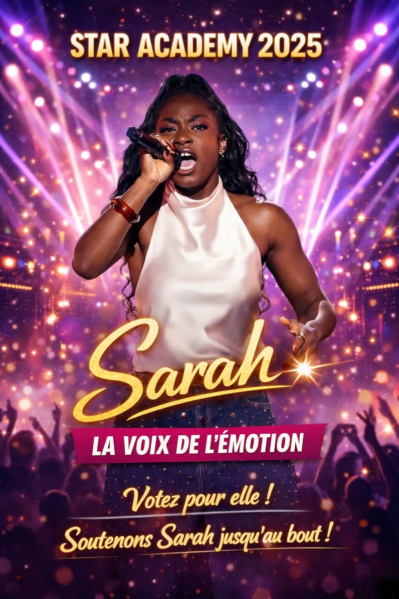 Enairood's tweet photo. CE SOIR ON VOTE SARAH A FOND ! #StarAcademy #StarAcademyLeLive https://t.co/ITH6Psuws9