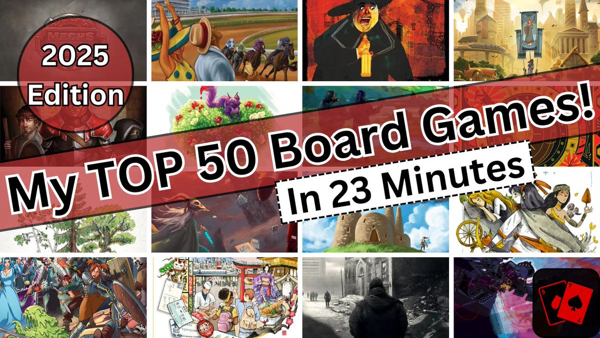 sirthecos's tweet photo. It's happening tomorrow. π₯
Iβm premiering my Top 50 Board Games of 2025 this Sunday at 7:30 p.m. CET (1:30 p.m. ET/10:30 a.m. PT) - Iβll be in live chat too! π€
Set a reminder: https://t.co/5XjKLTjpdx
#SoloBoardGames #BoardGames #Gaming #BGG #Tabletop https://t.co/nK5zpm8oWX