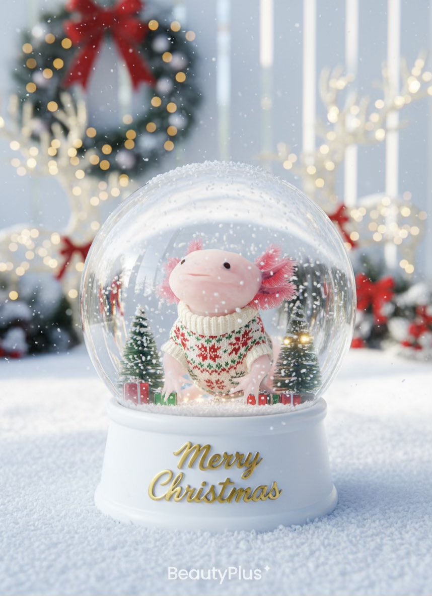 クリスマス☆ウーパールーパー 🪅🧑‍🎄🎄2025🎄🎅🪅 #クリスマス #ウーパールーパー #christmas #axolotls