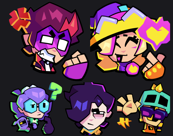 SparkTimes_'s tweet photo. New Stickers Alert! 🎨

An illustrator just shared these amazing new character pins on Discord!

From a confused Paloma to some fierce new faces, the personality in these designs is top-tier. Which one represents your mood today? 🎭

#SparkGrove #IndieDev #GameArt #Stickers https://t.co/lzieSRQtOz