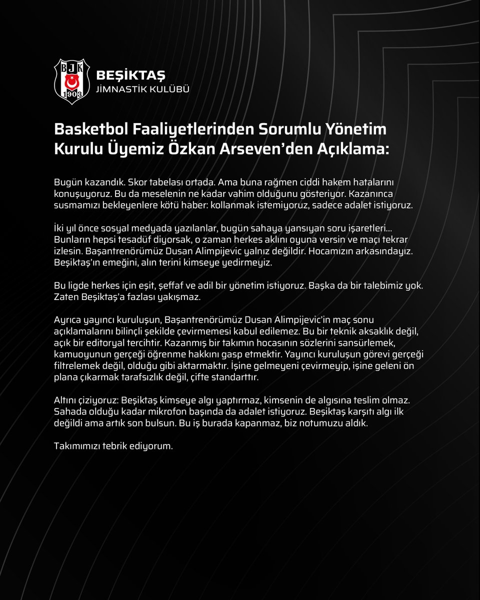 Basketbol Faaliyetlerinden Sorumlu Yönetim Kurulu Üyemiz Özkan Arseven’den Açıklamalar

🔗 bjk.com.tr/tr/haber/93192