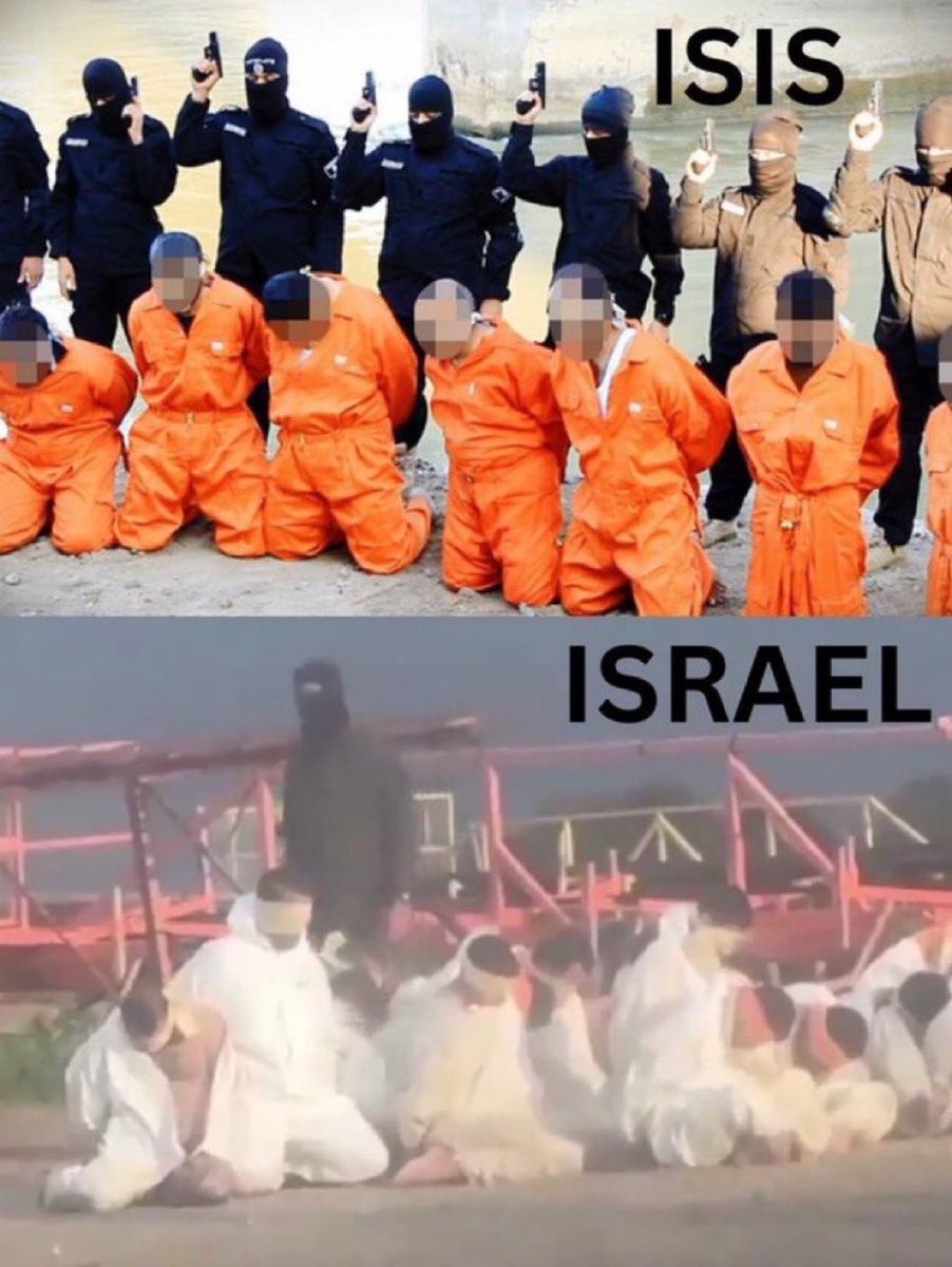 #ISIS slaughters Christians for being Christians.
#Hamas murders Jews for being Jews.
And yet #Israel does not execute captured Hamas militants who murdered Israelis. They are brought to justice.
You see the differences now?