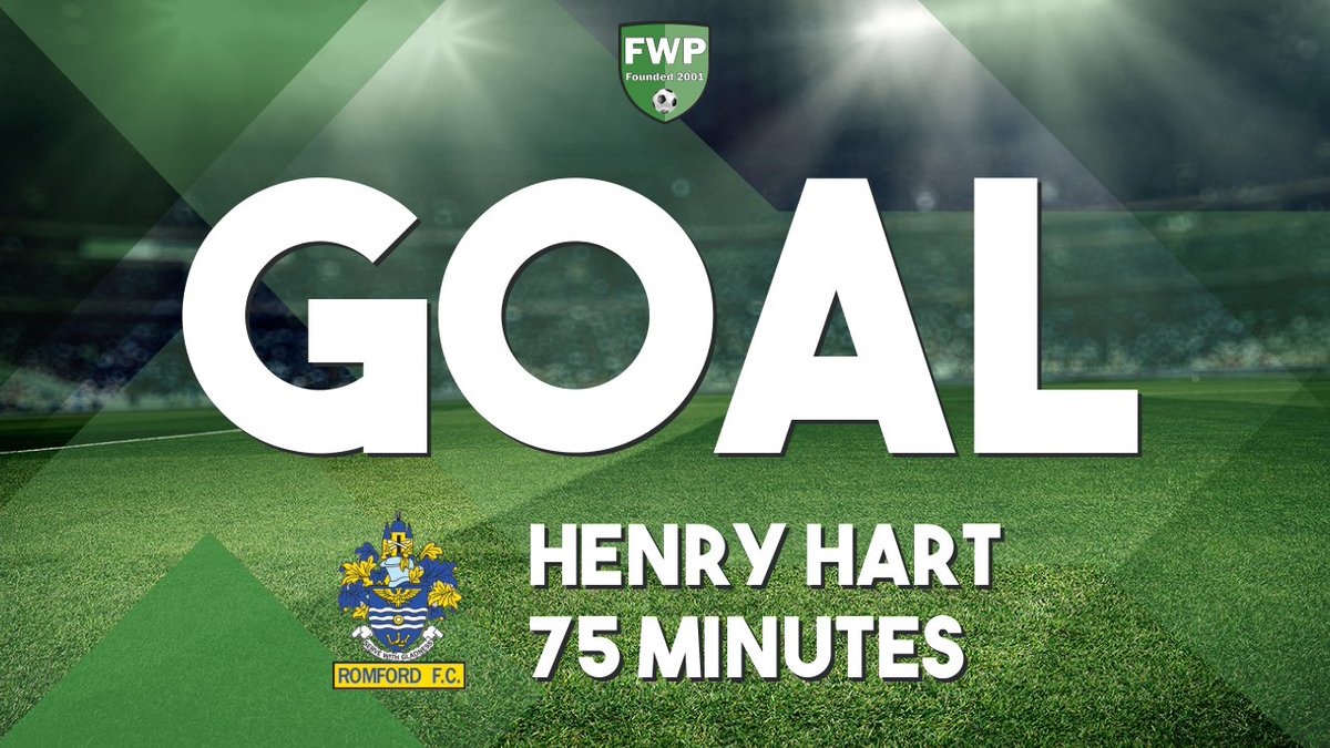 RomfordFC's tweet photo. CORRECTION: Romford goal - Henry Hart (75') https://t.co/Vq2P72Tszw https://t.co/VXqvmOgzfA