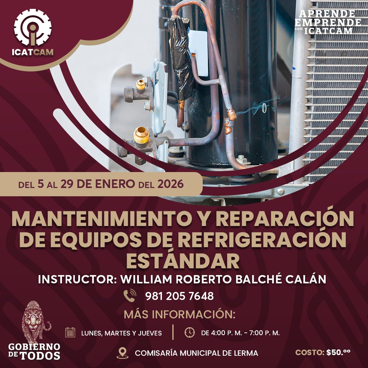 UCSCampeche's tweet photo. ¡Si vives en Lerma, también tenemos cursos para ti!

Hoy en día, saber realizar reparaciones o mantenimientos en el sector doméstico puede serte de valiosa ayuda para iniciar tu emprendimiento. 

Comenzamos el 5 y 7 de enero. Aquí te compartimos toda la información para que te inscribas.

#GobiernoDeTodos