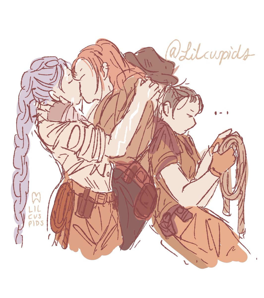 quick cowgirltrix(?) doodle #polytrix #KPOPDEMONHUNTERS #fanart #rumira