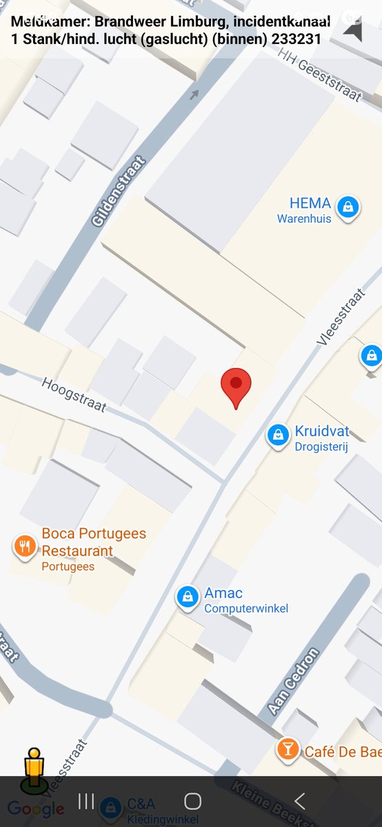 Gaslucht in pand, inzet hulpdiensten