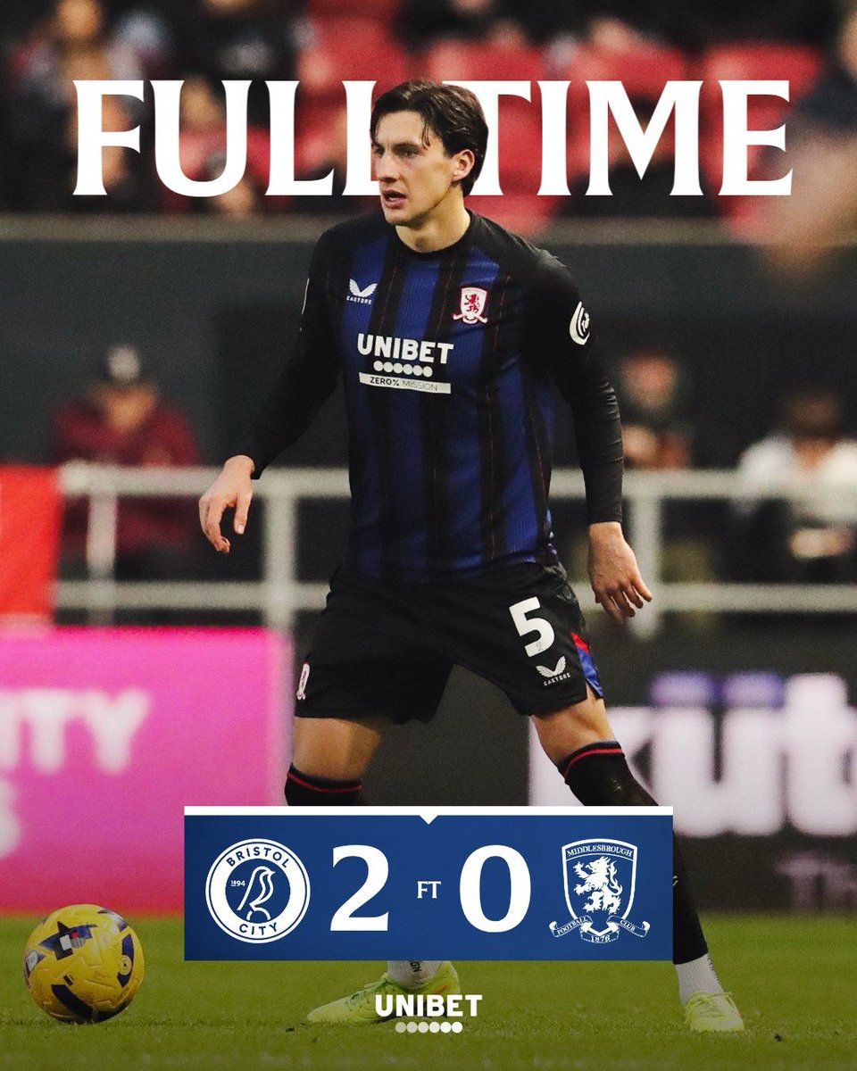 Boro's tweet image. Defeat in Bristol.