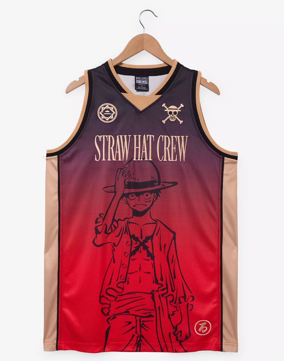 OPMerchandise's tweet image. BoxLunch exclusive Straw Hat Crew Basketball Jerseys are available for preorder at @BoxLunchGifts.

• Luffy: sovrn.co/ct5amss
• Zoro: sovrn.co/biy940q

$49.90 each. BOGO 50% off.

Ship to store available.

#OnePiece