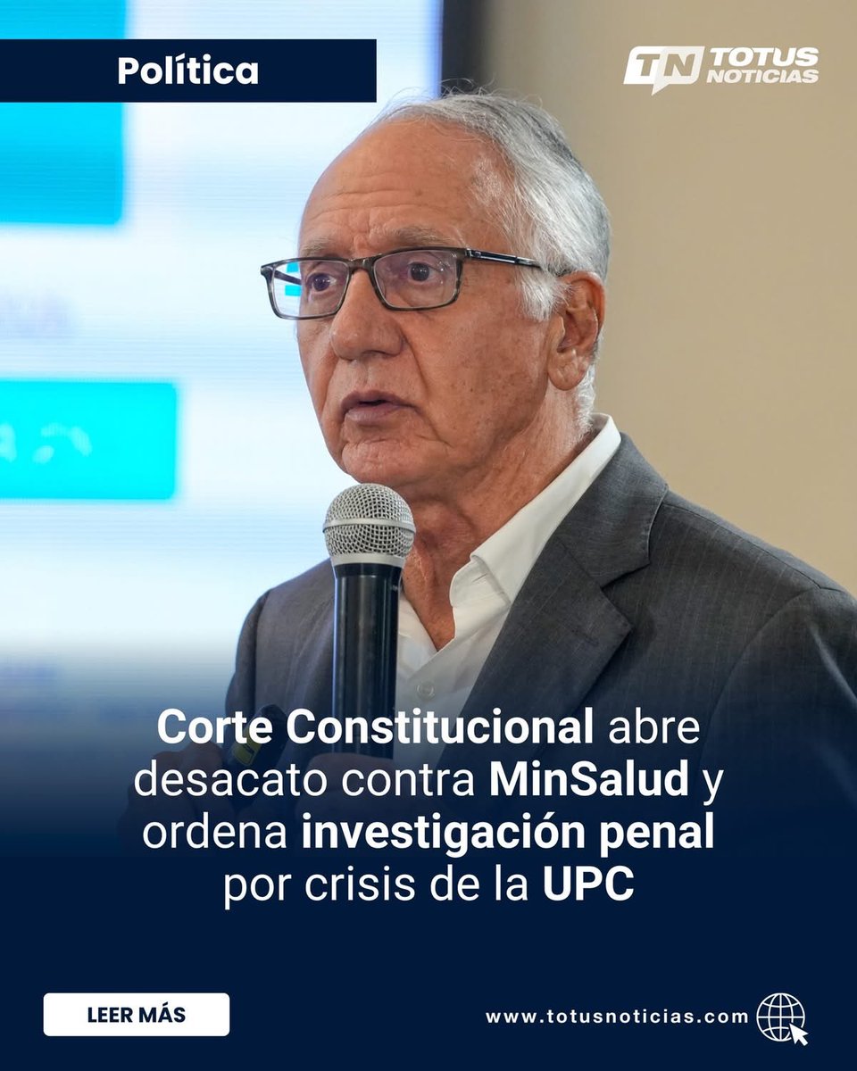 Qué vergüenza este señor <a href="/GA_Jaramillo/">Guillermo Jaramillo</a> <a href="/MinSaludCol/">MinSalud Colombia 🇨🇴</a> como tiene el sistema de salud colapsado y la no entrega de medicamentos, que le caiga todo el peso de la señores <a href="/CConstitucional/">Corte Constitucional</a> estés un abuso de poder de este gobierno populista y mentiroso.